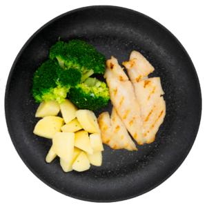 File kovača s krompirjem in brokolijem